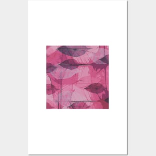 Pink Leaves Posters and Art